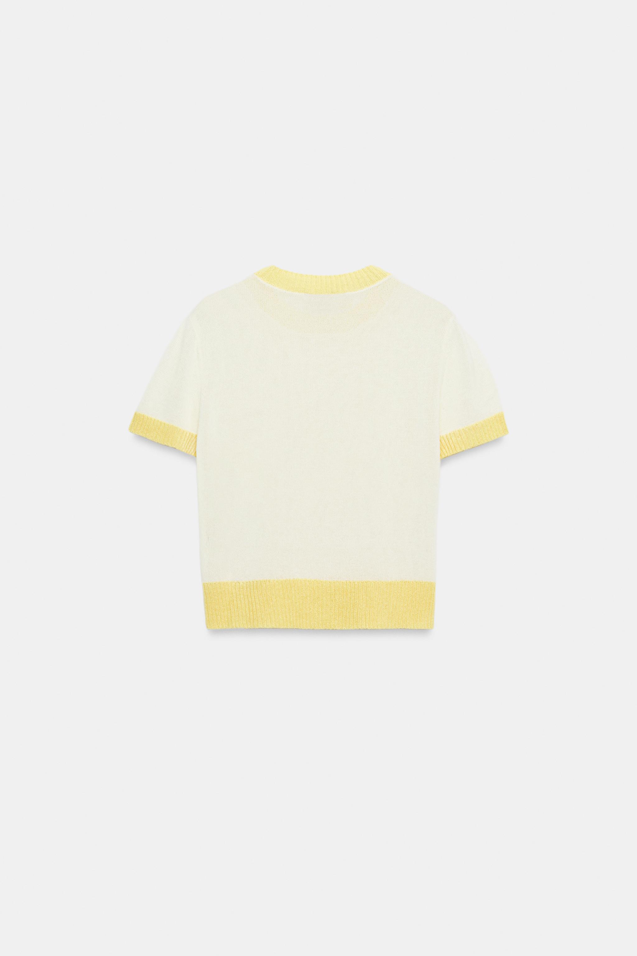 SHORT SLEEVE KNIT TOP